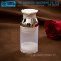 ZB-MA50 50ml glossy silver neck natural plastic bottle frosted clear bpa free wholesale small cosmetic containers